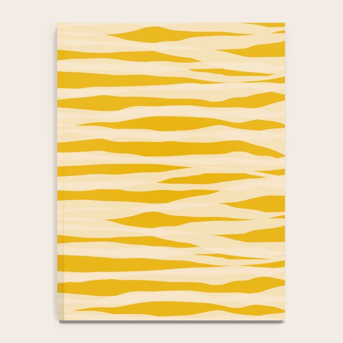 Abstract Organic Stripes Pattern in Mustard Yellow Notebook Gallery Image 4