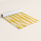Abstract Organic Stripes Pattern in Mustard Yellow Yoga Mat Gallery Image 2