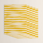 Abstract Organic Stripes Pattern in Mustard Yellow Wrapping Paper Gallery Image 3