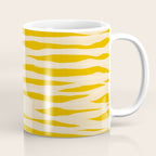Abstract Organic Stripes Pattern in Mustard Yellow Coffee Mug Gallery Image 1