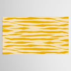 Abstract Organic Stripes Pattern in Mustard Yellow Tablecloth Gallery Image 2