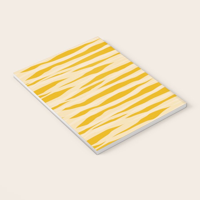 Abstract Organic Stripes Pattern in Mustard Yellow Notebook Gallery Image 3