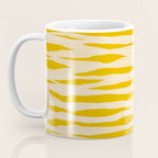 Abstract Organic Stripes Pattern in Mustard Yellow Coffee Mug Gallery Image 3