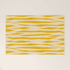 Abstract Organic Stripes Pattern in Mustard Yellow Welcome Mat Gallery Image 1