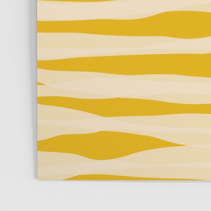 Abstract Organic Stripes Pattern in Mustard Yellow Poster Gallery Image 3