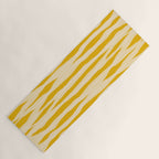 Abstract Organic Stripes Pattern in Mustard Yellow Yoga Mat Gallery Image 1