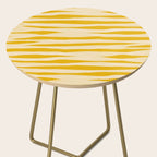 Abstract Organic Stripes Pattern in Mustard Yellow Side Table Gallery Image 2