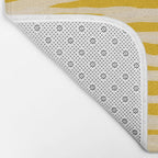 Abstract Organic Stripes Pattern in Mustard Yellow Bath Mat Gallery Image 2
