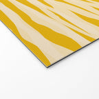 Abstract Organic Stripes Pattern in Mustard Yellow Welcome Mat Gallery Image 2