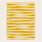 Abstract Organic Stripes Pattern in Mustard Yellow Poster Gallery Image 4