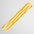 Abstract Organic Stripes Pattern in Mustard Yellow Table Runner Gallery Image 3