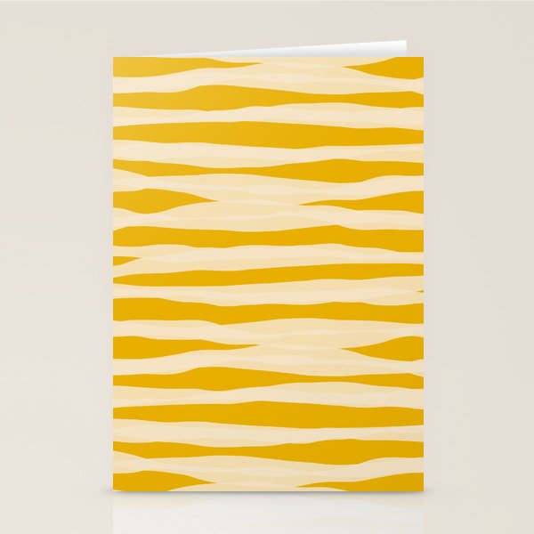 Abstract Organic Stripes Pattern in Mustard Yellow Stationery Card Gallery Image 2