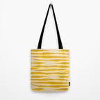 Abstract Organic Stripes Pattern in Mustard Yellow Tote Bag Gallery Image 2