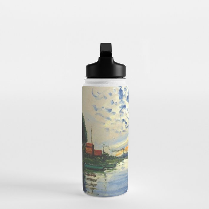 Sailboat Le-Petit-Gennevilliers Claude Monet Fine Art Water Bottle Gallery Image 3