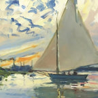Sailboat Le-Petit-Gennevilliers Claude Monet Fine Art Coffee Mug Gallery Image 2