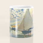 Sailboat Le-Petit-Gennevilliers Claude Monet Fine Art Coffee Mug Gallery Image 4