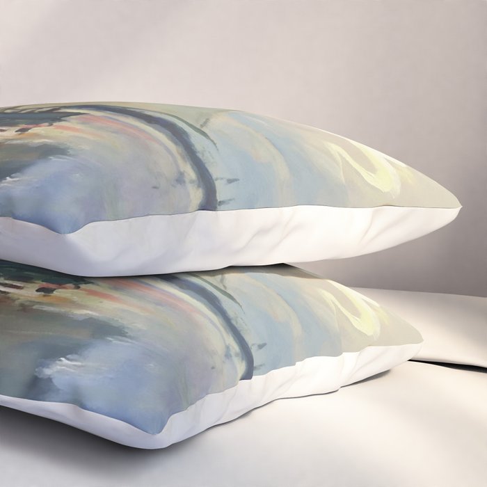 Sailboat Le-Petit-Gennevilliers Claude Monet Fine Art Pillow Sham Gallery Image 3