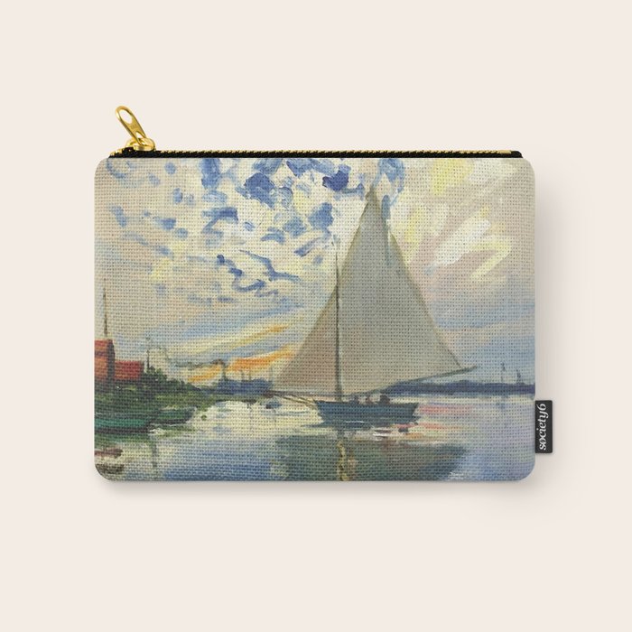 Sailboat Le-Petit-Gennevilliers Claude Monet Fine Art Carry All Pouch Gallery Image 1