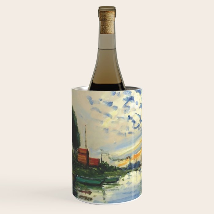 Sailboat Le-Petit-Gennevilliers Claude Monet Fine Art Wine Chiller Gallery Image 2