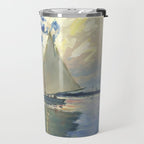 Sailboat Le-Petit-Gennevilliers Claude Monet Fine Art Travel Mug Gallery Image 2