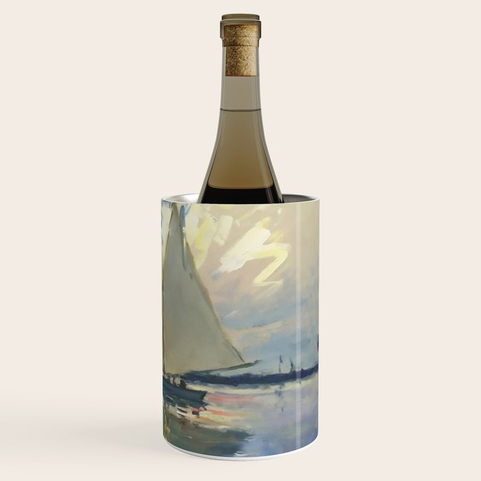 Sailboat Le-Petit-Gennevilliers Claude Monet Fine Art Wine Chiller Gallery Image 3