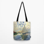 Sailboat Le-Petit-Gennevilliers Claude Monet Fine Art Tote Bag Gallery Image 2