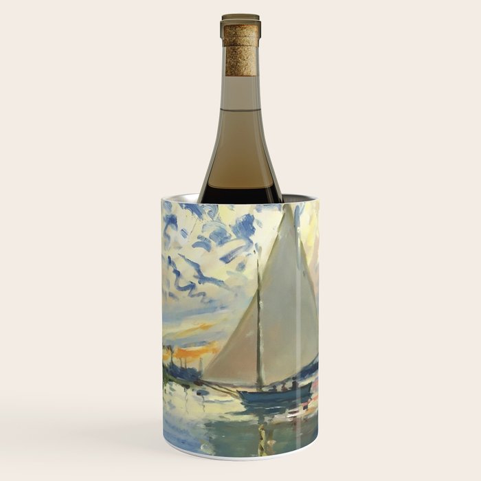 Sailboat Le-Petit-Gennevilliers Claude Monet Fine Art Wine Chiller Gallery Image 1