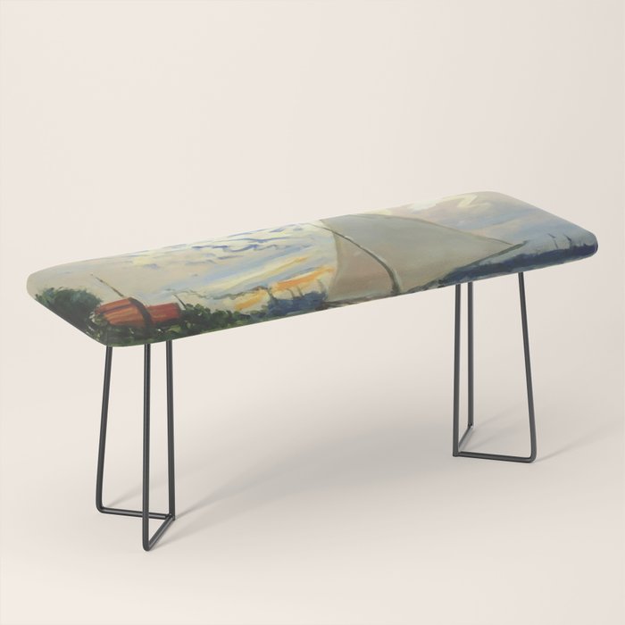 Sailboat Le-Petit-Gennevilliers Claude Monet Fine Art Bench Gallery Image 1