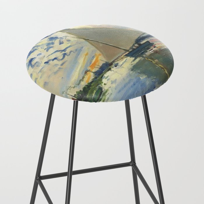 Sailboat Le-Petit-Gennevilliers Claude Monet Fine Art Stool Gallery Image 2
