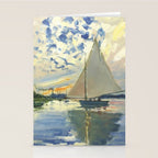Sailboat Le-Petit-Gennevilliers Claude Monet Fine Art Stationery Card Gallery Image 2