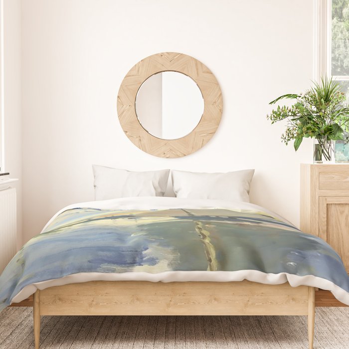 Sailboat Le-Petit-Gennevilliers Claude Monet Fine Art Duvet Cover Gallery Image 3