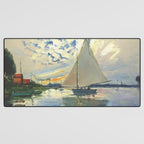 Sailboat Le-Petit-Gennevilliers Claude Monet Fine Art Desk Mat Gallery Image 3