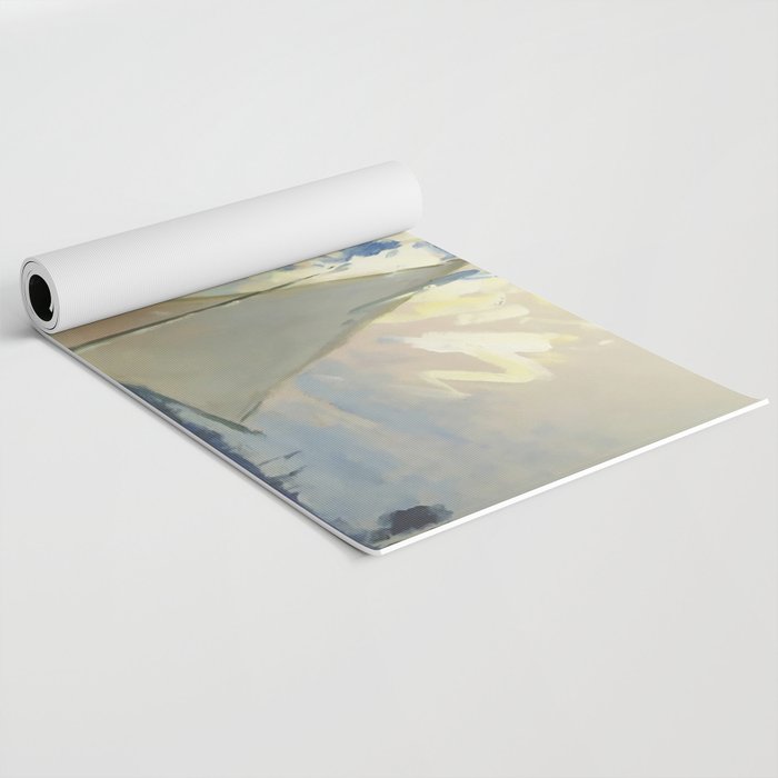 Sailboat Le-Petit-Gennevilliers Claude Monet Fine Art Yoga Mat Gallery Image 2
