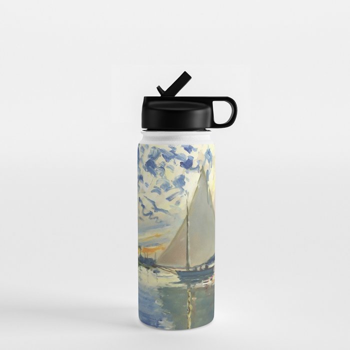 Sailboat Le-Petit-Gennevilliers Claude Monet Fine Art Water Bottle Gallery Image 1