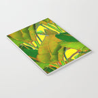 GOLDEN TROPICAL FOLIAGE GREEN & GOLD LEAVES AR Notebook Gallery Image 3