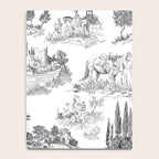 Toile de Jouy Vintage French Romantic Pastoral Black & White Notebook Gallery Image 4