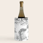Toile de Jouy Vintage French Romantic Pastoral Black & White Wine Chiller Gallery Image 2