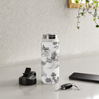 Toile de Jouy Vintage French Romantic Pastoral Black & White Water Bottle Gallery Image 4