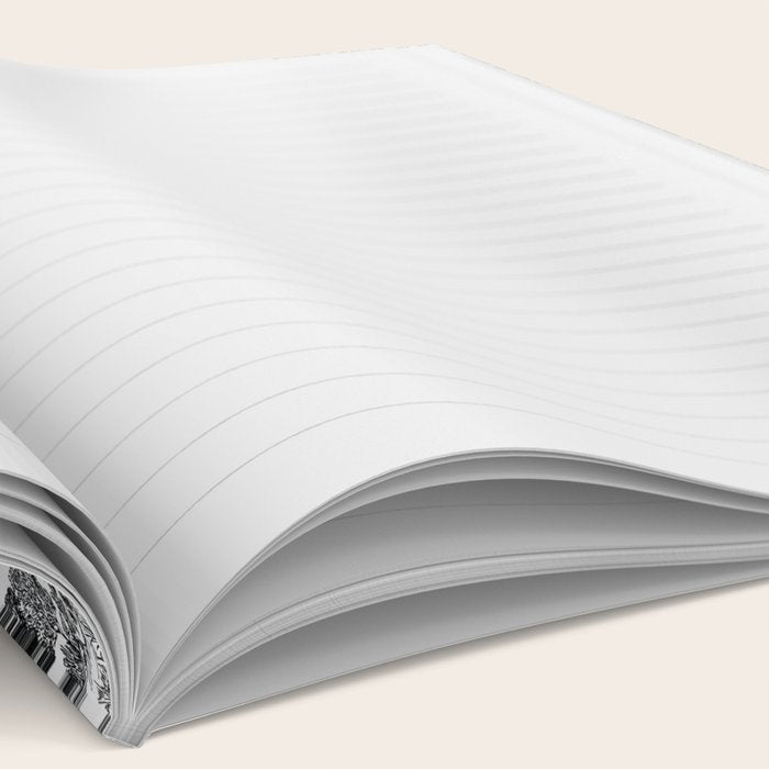 Toile de Jouy Vintage French Romantic Pastoral Black & White Notebook Gallery Image 2