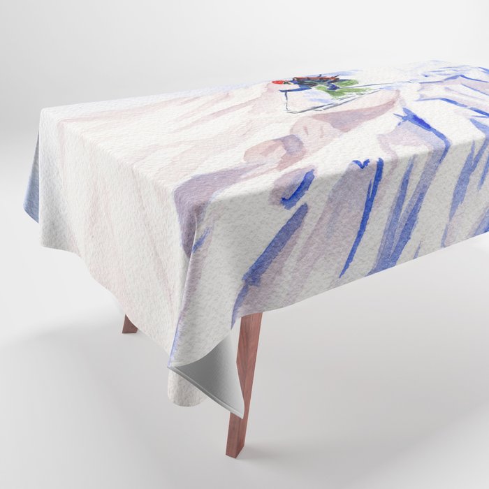 Powder Skiing Tablecloth Gallery Image 1