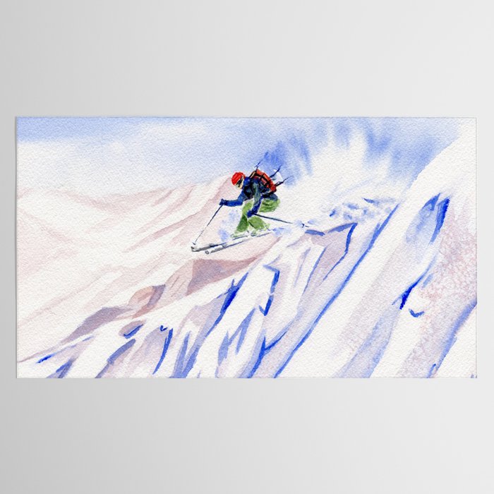 Powder Skiing Tablecloth Gallery Image 2