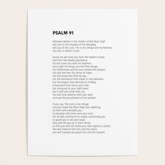 Psalm 91 Poster Gallery Image 1