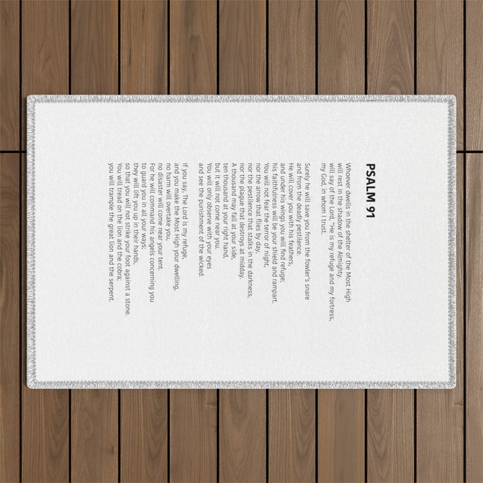 Psalm 91 Outdoor Rug Gallery Image 1