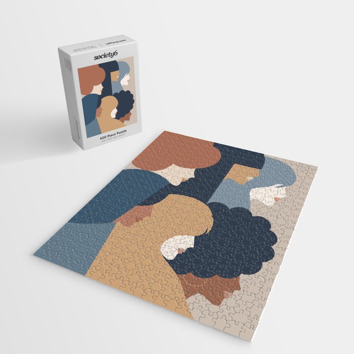 Girl Power portrait - we persist - Earthy #girlpower Jigsaw Puzzle Gallery Image 2