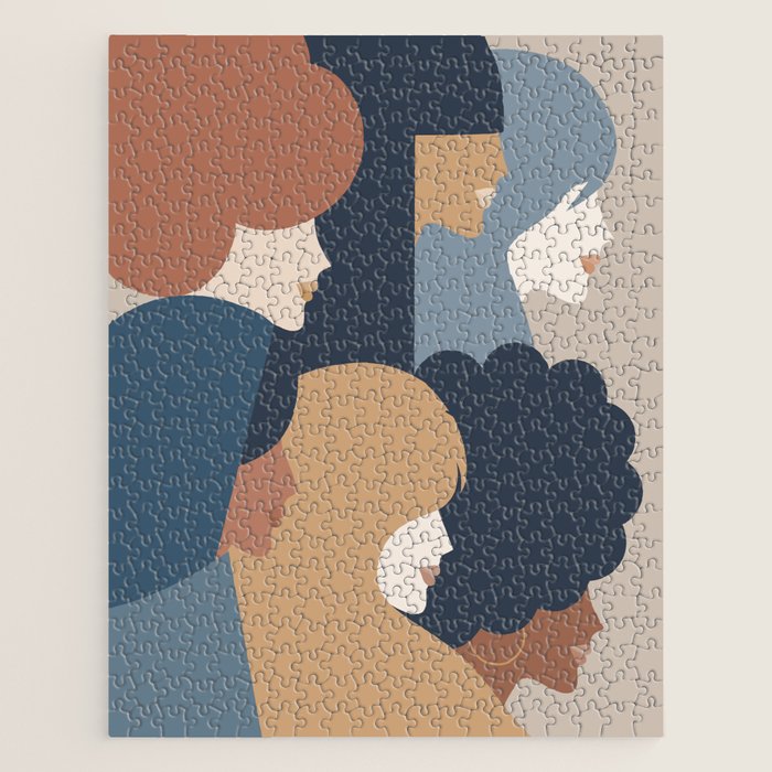 Girl Power portrait - we persist - Earthy #girlpower Jigsaw Puzzle Gallery Image 1