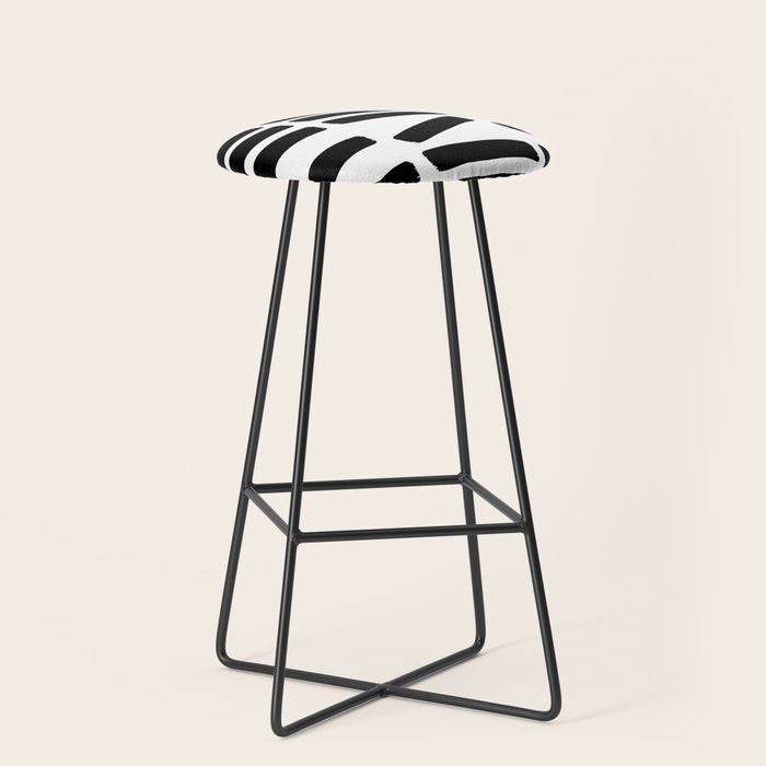 Black and Gold Abstract Stool Gallery Image 1