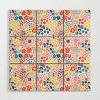 Cats Between Flowers Wood Wall Art Gallery Image 1