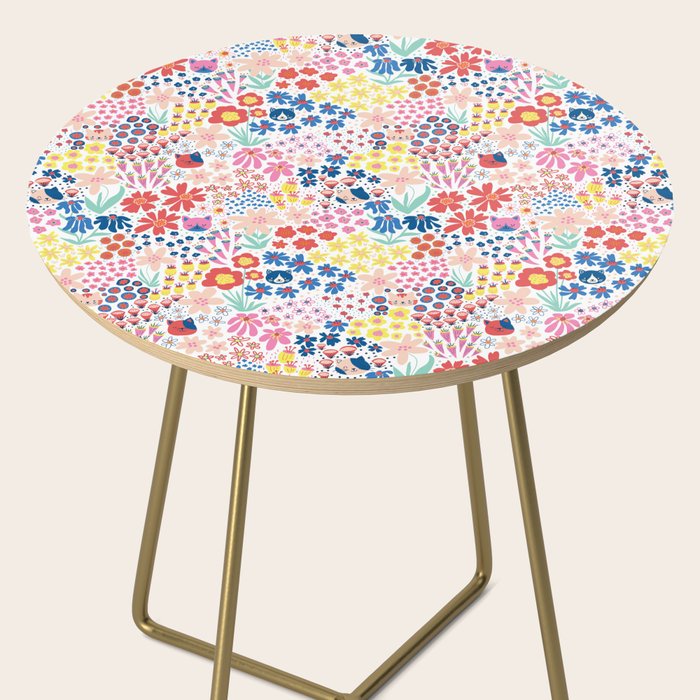 Cats Between Flowers Side Table Gallery Image 2