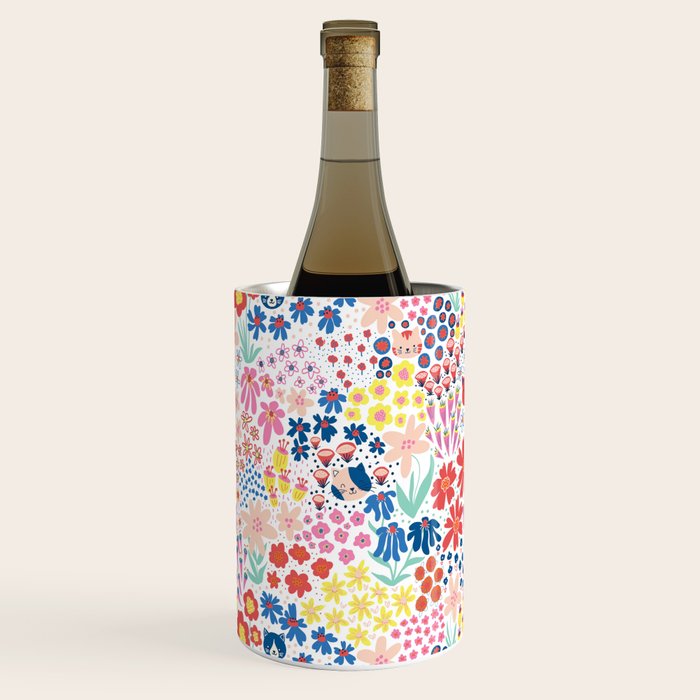Cats Between Flowers Wine Chiller Gallery Image 1