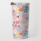 Cats Between Flowers Travel Mug Gallery Image 3